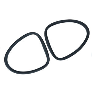 Achterruitrubber 'Deluxe' (alu sierlijst) paar