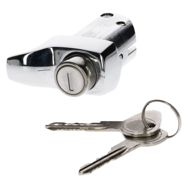 Motorklepslot met sleutel, Chroom TQ