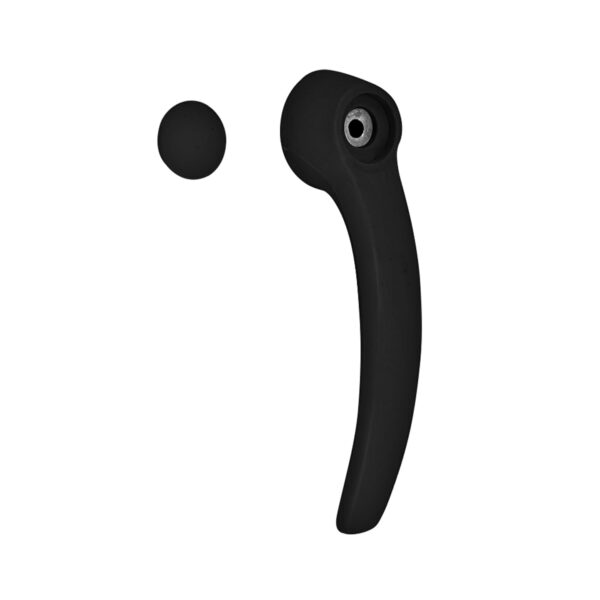 Binnenklink schuifdeur met plaatje - zwart