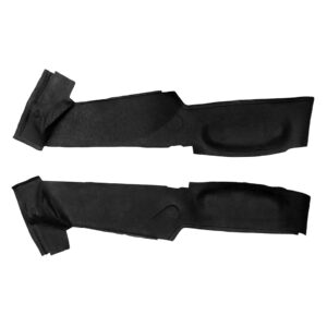 Rubber matten rond zetelsteunen doorloop (met wand achter zetel) zwart