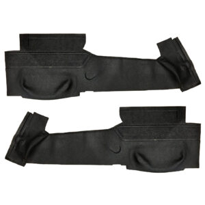 Rubber matten rond zetelsteunen doorloop (zonder wand achter zetel) zwart