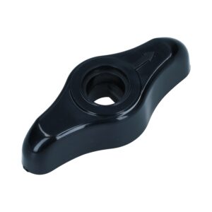 Knop ventilatietunnel verdelerklep - zwart