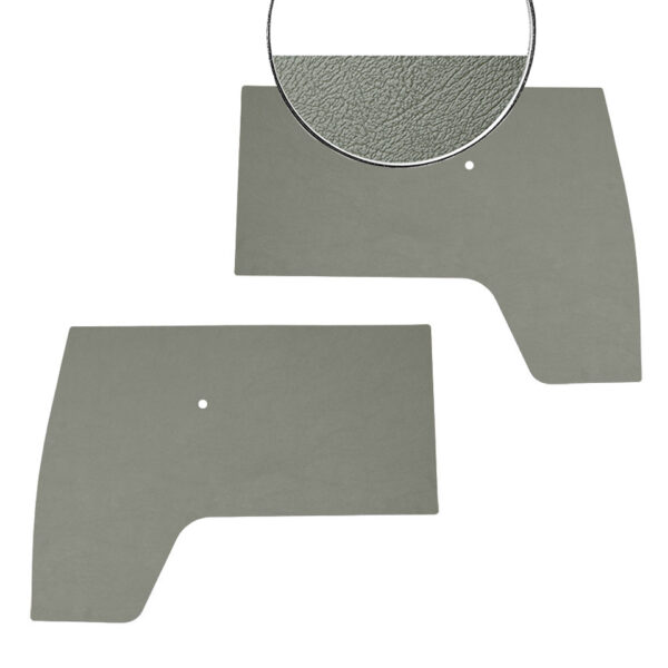 Deurpanelen vooraan, grijs PVC, per paar