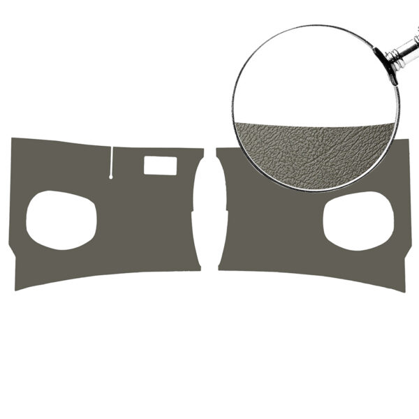 Schutborden vooraan, grijs PVC, per paar