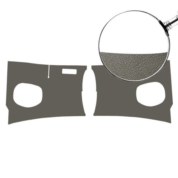 Schutborden vooraan, grijs PVC, per paar