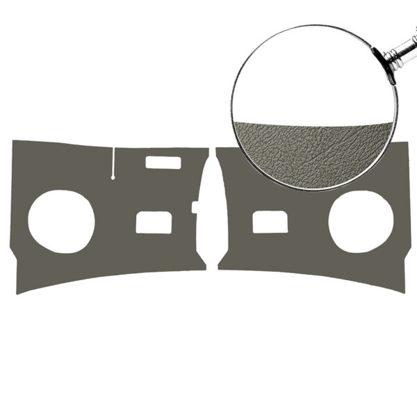 Schutborden vooraan, grijs PVC, per paar