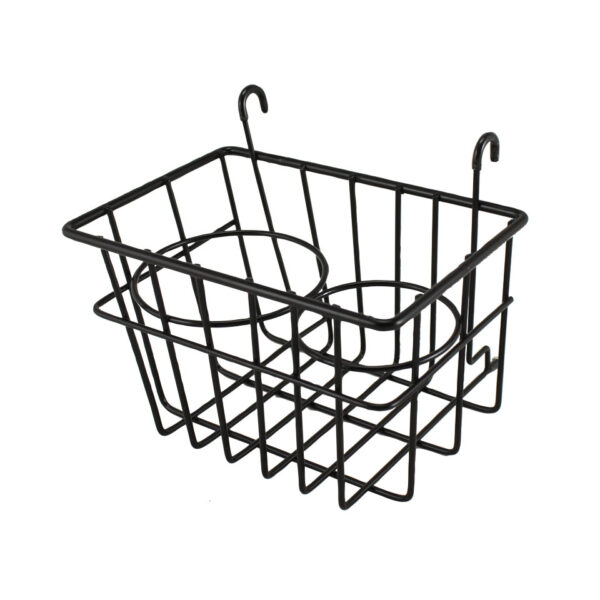 Opbergmandje met bekerhouders, zwart