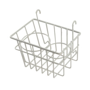 Opbergmandje met bekerhouders, wit