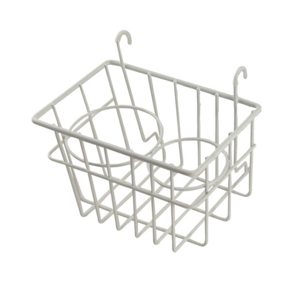 Opbergmandje met bekerhouders, wit