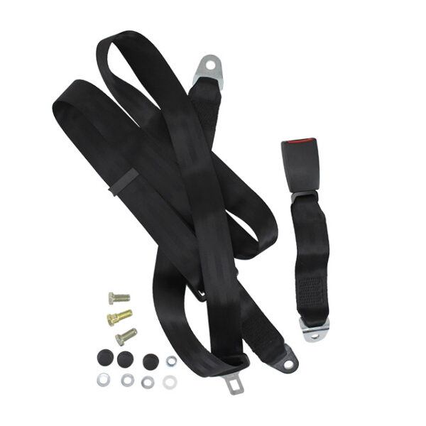Veiligheidsgordel 3-punt zwart, universeel, met E-keuring, per stuk