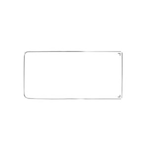 Raamsierlijst centrale zijruit met tochtruit 'Deluxe' (alu sierlijst)