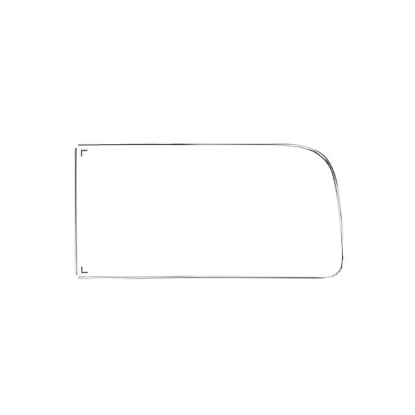 Raamsierlijst achterste zijruit links met tochtruit 'Deluxe' (alu sierlijst)