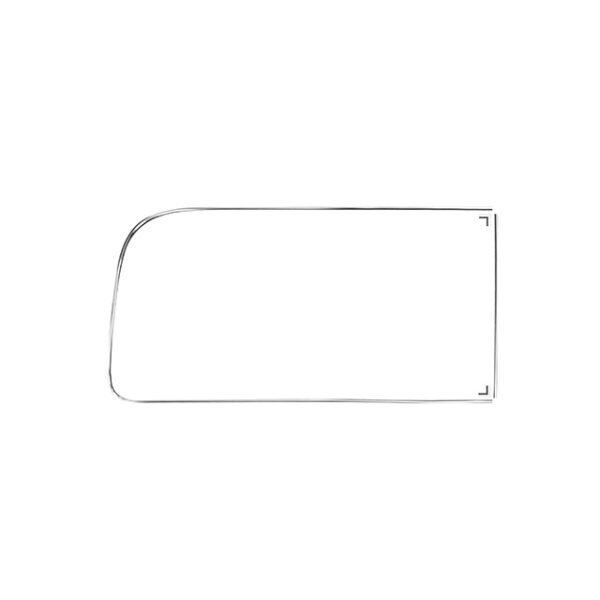 Raamsierlijst achterste zijruit rechts met tochtruit 'Deluxe' (alu sierlijst)