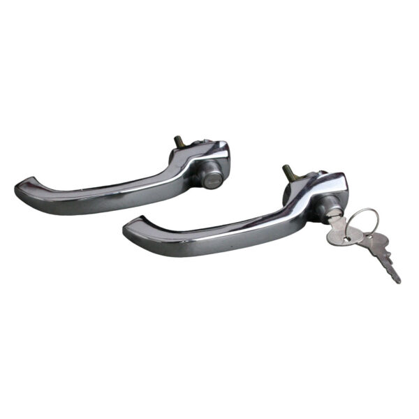 Deurklinken met sleutels, per paar