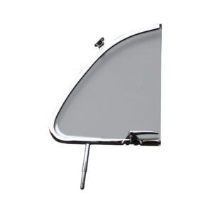 Tochtruit compleet met glas, chroom, rechts