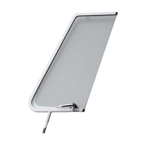 Tochtruit compleet met glas, wit, rechts