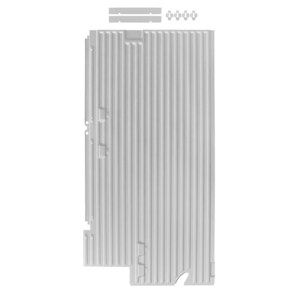 Vloerplaat, links, met zijlaaddeur