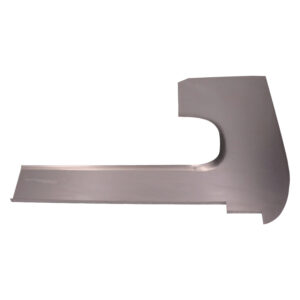 Plaat achter voorwiel, links