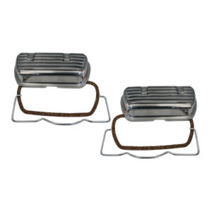 Kleppendeksel aluminium met clips en rubbers, per paar