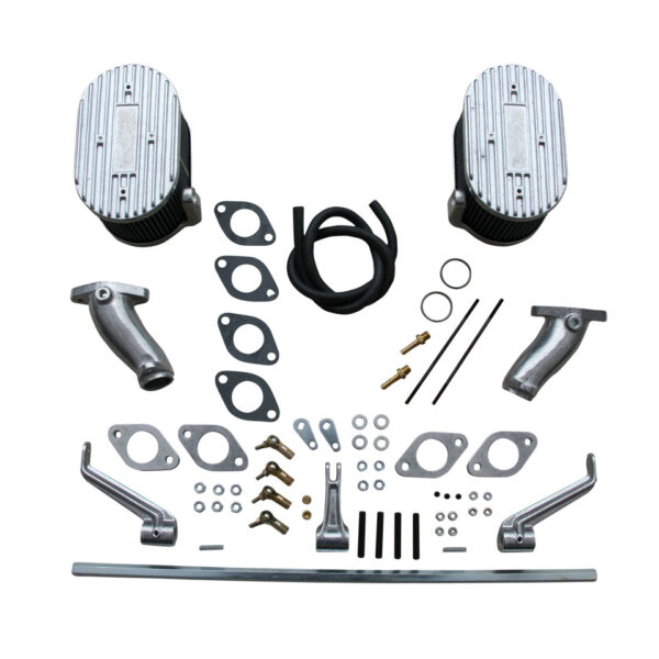 Inlaatcollectors en gasbediening 'Weber ICT carburatoren, enkelpoorts