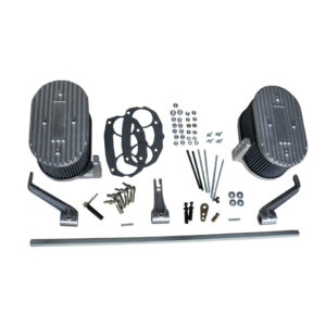 Gascommando ,  luchtfilterkit voor rechte inlaatspruitstukken 'Weber' IDF/ ‘Dell’orto’ DRLA