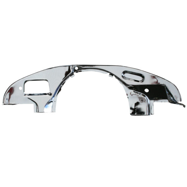 Plaat voor motor,, met gat voor oliekoeler (chroom)