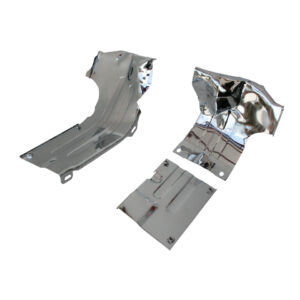 Plaatwerk onder motor, chroom