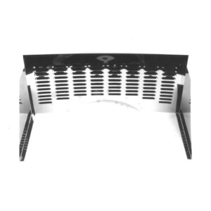 Firewall, roestvrij staal chroom, met louvres