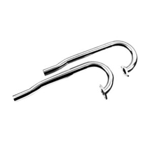 J-pijpen chroom, per paar
