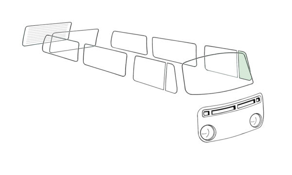 Tochtruit vast, links, groen