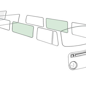 Zijruit midden L/R, groen