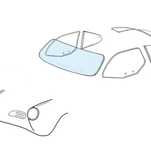 Voorruit - Karmann Ghia coupé/cabrio blank