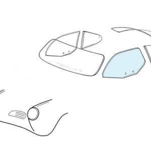 Deurruit links - Karmann Ghia coupé 08/59-