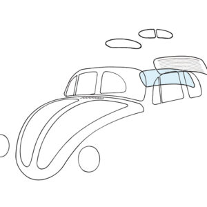 Achterruit, niet verwarmd