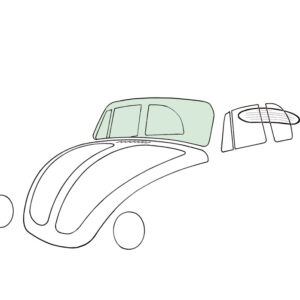 Voorruit kever cabrio groen