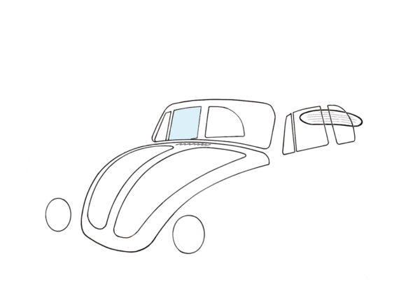 Deurruit rechts, cabrio