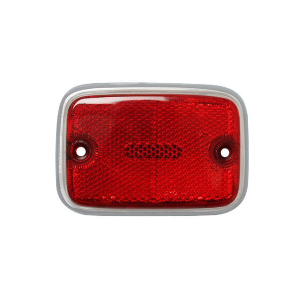 Zijreflector achteraan - rood/zilver