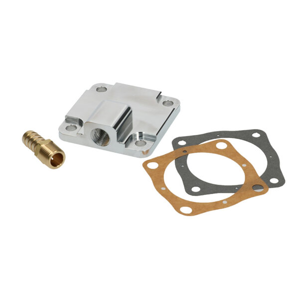 Oliepompdeksel aluminium "Full flow" 8mm draadeinden