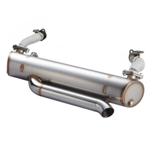 24477 Uitlaat 'Vintage Speed' met voorverwarming, inox - verlaagd, verborgen pijp