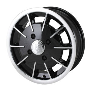 Velg Gasburner, gepolijst/zwart, 4 gaats (4x130), 5.5 x 15", ET +22