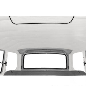 Hemel met schuifdak, geperforeerd vinyl / wit