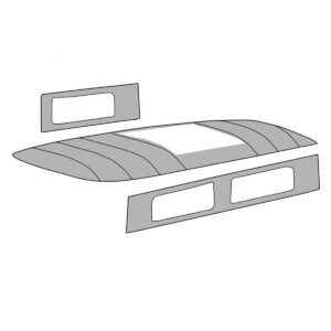 Dakhemel, vinyl, met schuifdak