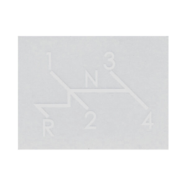 Sticker schakelpatroon transparant met witte bedrukking