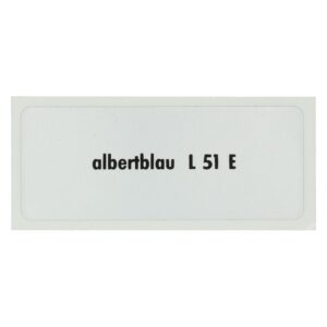 Sticker L 51 E, Albert blue