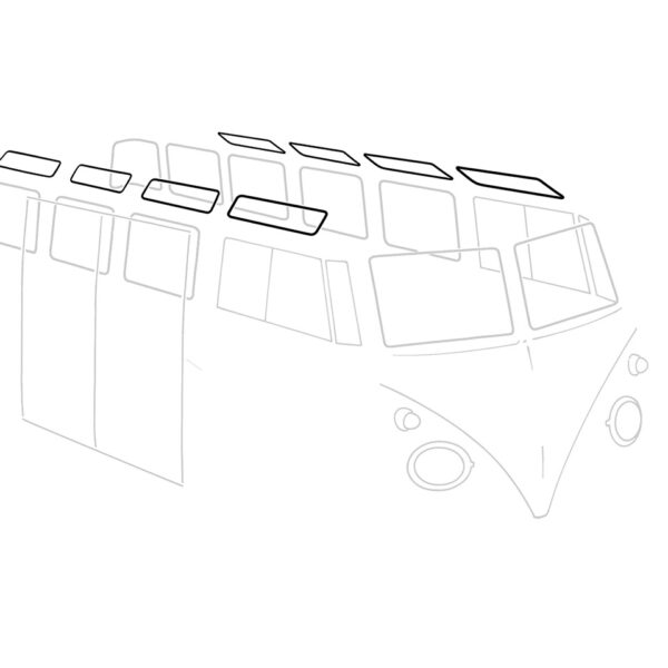 Rubber dakruit, per stuk