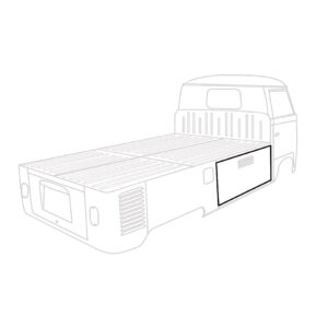 Zijlaaddeurrubber Pick Up, links of rechts, Compleet voor een deur