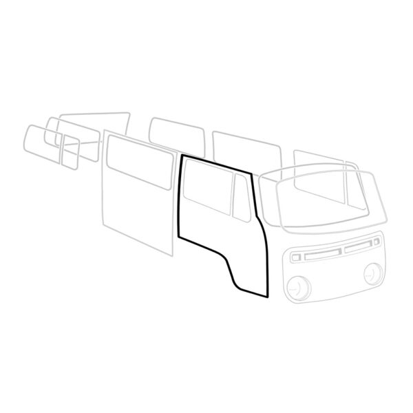 Deurrubber rechts, per stuk, Duitse kwaliteit