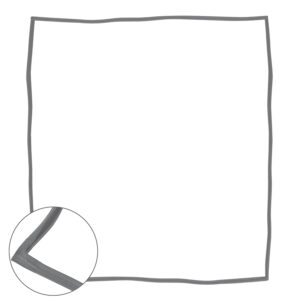 Schuifdeurrubber, rechts - Duits