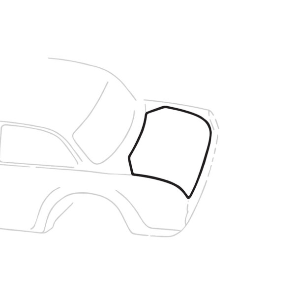 Achter kofferrubber - Notchback