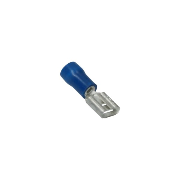 Kabelschoen blauw, platte stekker 6.3x0.8mm